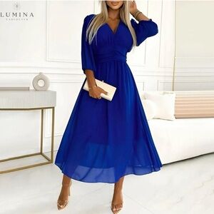 Women's Elegant Blue Dress